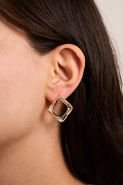 Heliophilia Silver Pendientes de Oro con Recubrimiento de Laca, Dorado